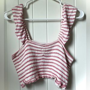 Wild Fable tank — ruffled sleeves